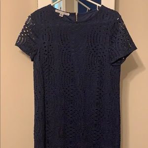 Women’s Navy Blue Eyelet dress